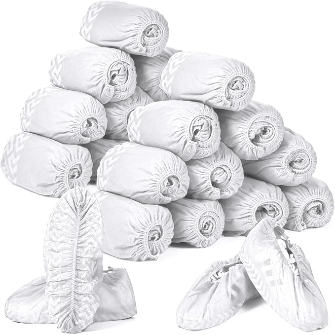Zhanmai 300 Pack Disposable Shoe Covers Non Slip Disposable Large Foot Booties by Zhanmai