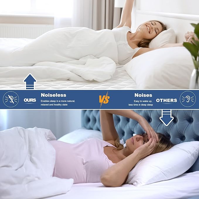 GRT Twin Mattress Protector Waterproof, 100% Waterproof Quilted Fitted Mattress - Image 4