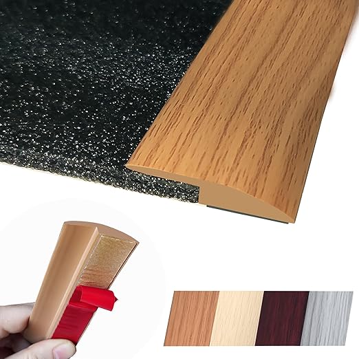 1/5 inch Height Floor Transition Strip, Self Adhesive Carpet Wood Tile Vinyl by MaxirocHomeEnhancements