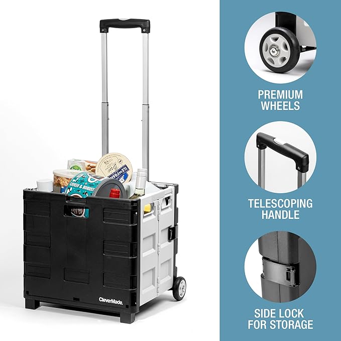 CleverMade Collapsible Wheeled Crate - Image 3