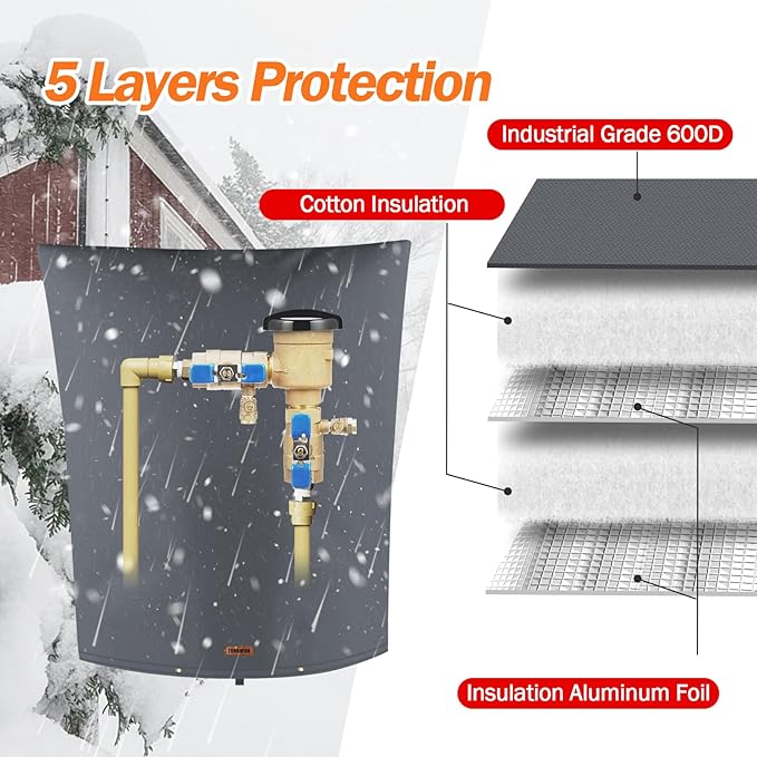TOHONFOO Backflow Preventer Pipe Insulation Cover - Image 5