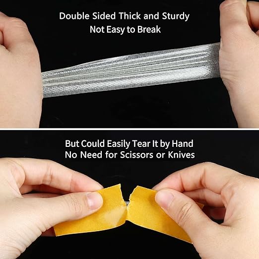 4Pack Double Sided Tape Heavy Duty, 2in x 66FT, Super Sticky Resistente Clear - Image 4
