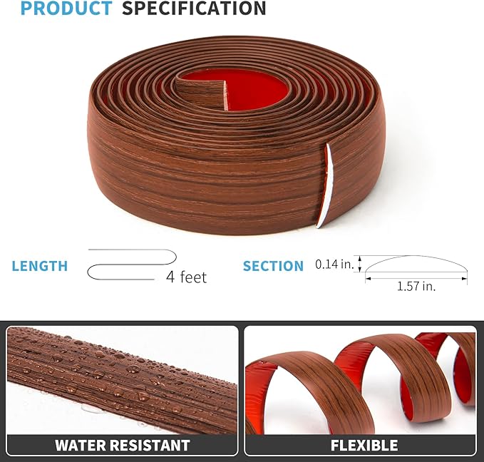 Art3d Self Adhesive Vinyl Floor Transition Strip, Laminate Floor Strip Floor - Image 4