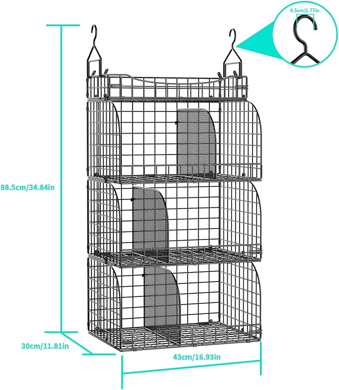 HapiRm Hanging Closet Organizer Storage - Image 3
