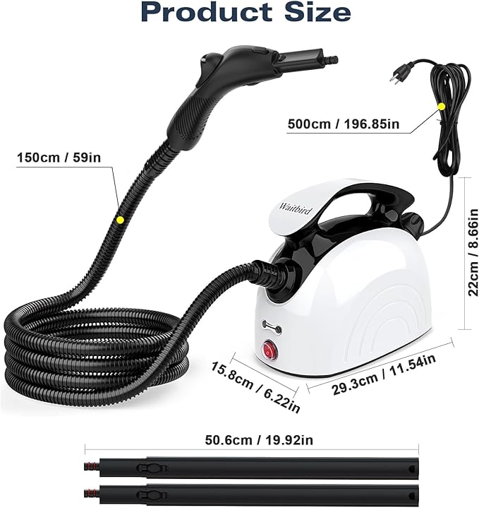 Steam cleaner, equipped with 21 specialized accessories, 1.08-liter water tank - Image 7
