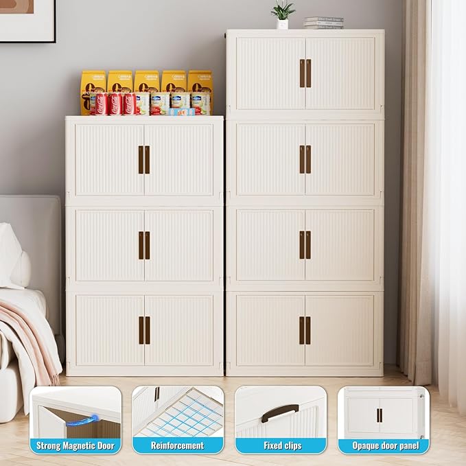 Stackable Storage Bins with 1 lid Stackable Storage Drawers - Image 2