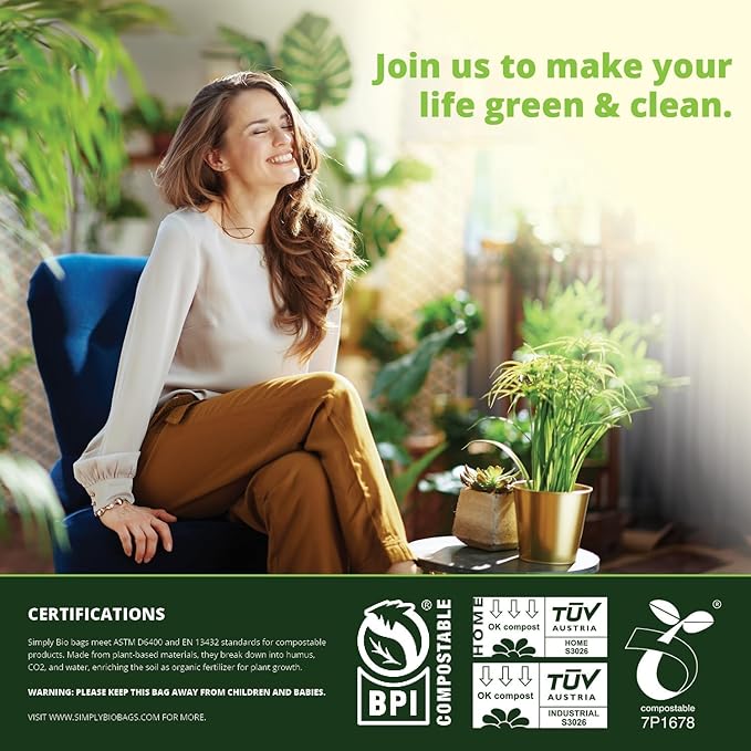60-64 Gallon Compost bags BPI Certified Compostable Bags Heavy Duty Extra Thick - Image 3