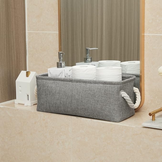 Temary Small Storage Baskets for Organizing, Narrow Baskets for Storage Toilet - Image 6