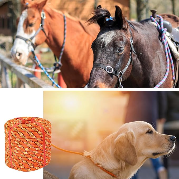 1/2 Inch 100 FT Tree Felling Rope, Professional Static Rope, Bull Pulling - Image 4