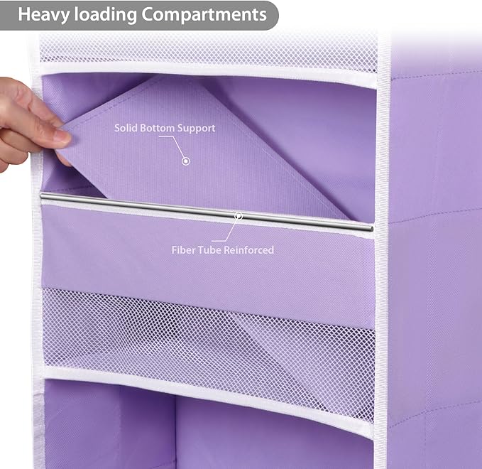 Univivi 6-Shelf Over Door Hanging Organizer Fabric Baby Door Storage - Image 5