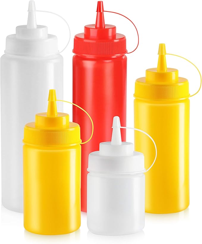 New Star Foodservice 26405 Squeeze Bottles, Wide Mouth, 24 oz - Image 4