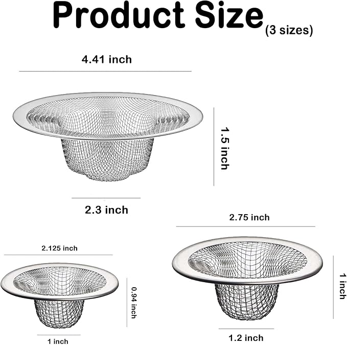 Bathroom Mesh Sink Drain Strainer Screen - Image 2
