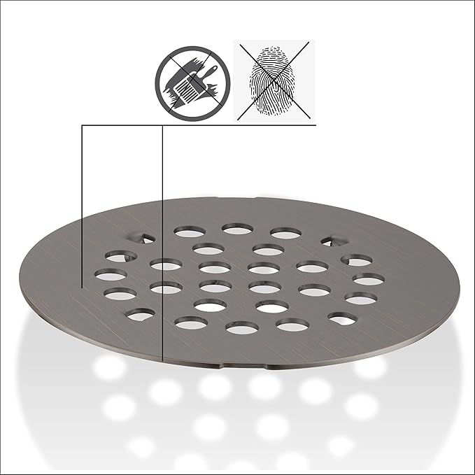 rrajj 4-1/4 Inch Round Snap-in Shower Floor Drain Cover Replacement Cover - Image 3