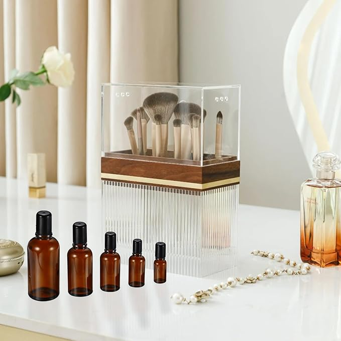 100ML Roller Bottles for Essential Oil, 3 Pack Empty Amber Glass Roller Bottle - Image 7