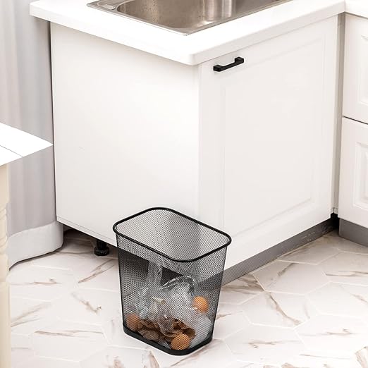 Nuanchu 6 Pcs Mesh Square Trash Cans 4 Gallons Wire Wastebasket - Image 6