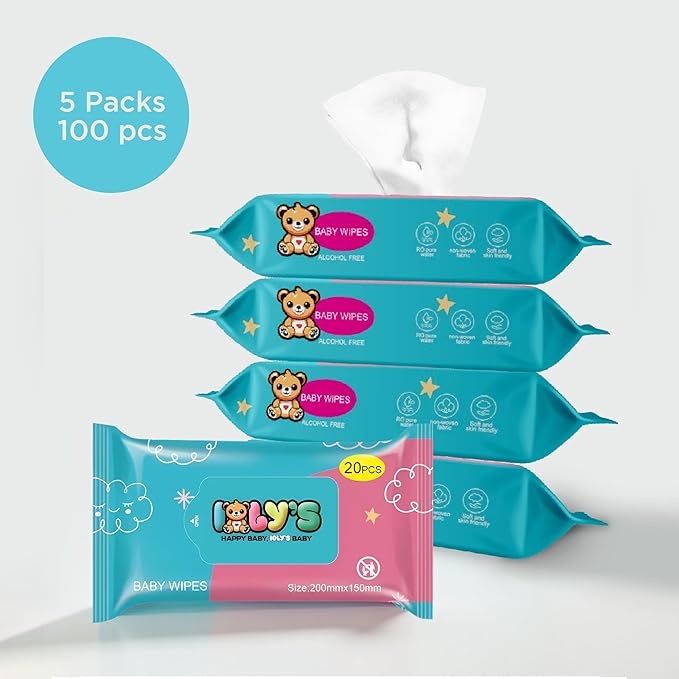 Ioly's Baby Wipes Unscented Wet Wipes 99% Water Based - Image 8