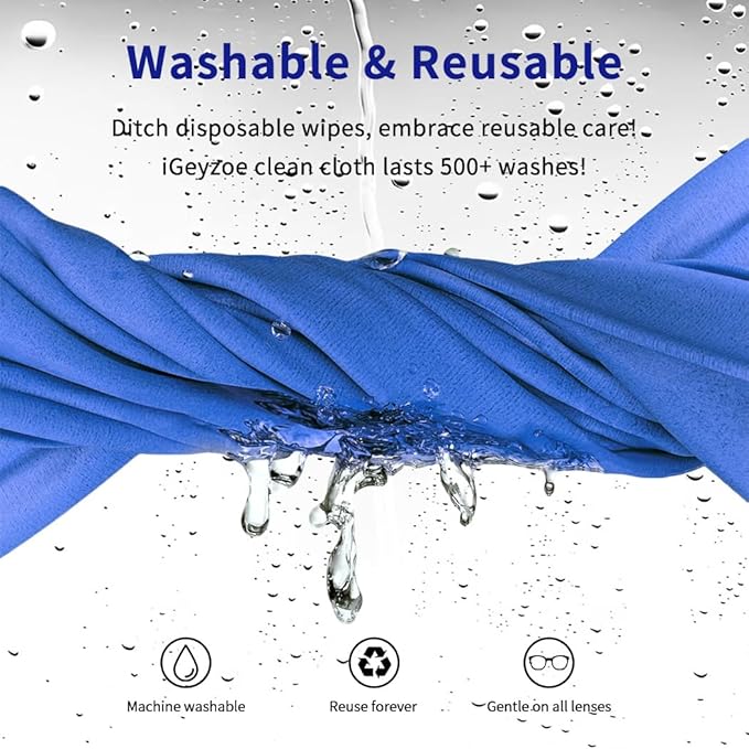 20 Pack Microfiber Glasses Cleaning Cloths - Image 3