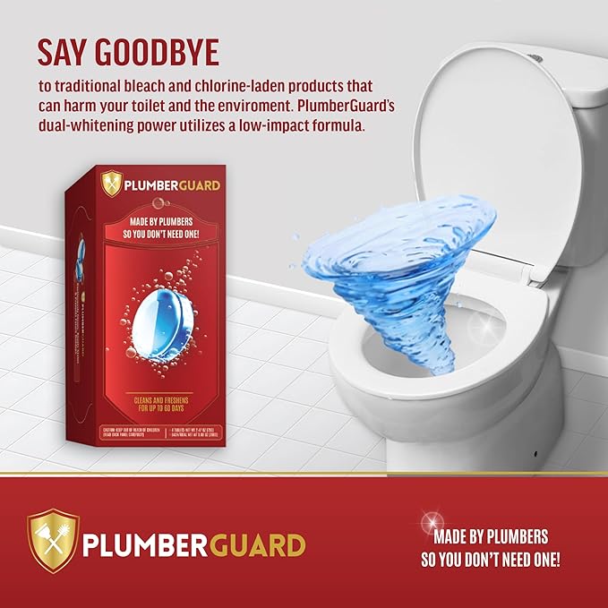 Toilet Tablets 4 Pack | Bleach & Chlorine Free, Dual-action Whitening - Image 8
