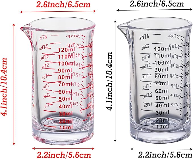 Ackers 4 Oz Glass Measuring Cup, Borosilicate Shot Glass - Image 4