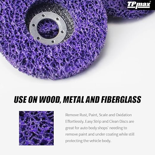 5" x7/8'' Stripping Discs Rust Remover Wheel Remove Paint and Oxidation Poly - Image 5
