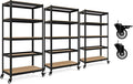 HOMEDANT House 5-Tier Metal Rolling Cart Shelf Rack Casters Heavy Duty by TheBestOrganizingSolution