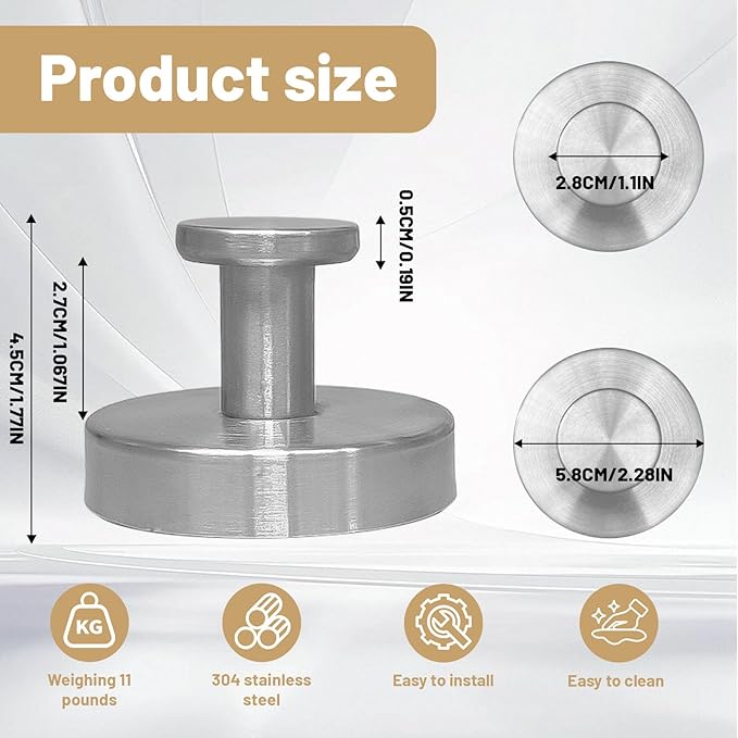 4 Pcs Suction Cup Hooks，No-Drill Suction Cup Hooks， Removable Hook，Towel - Image 6
