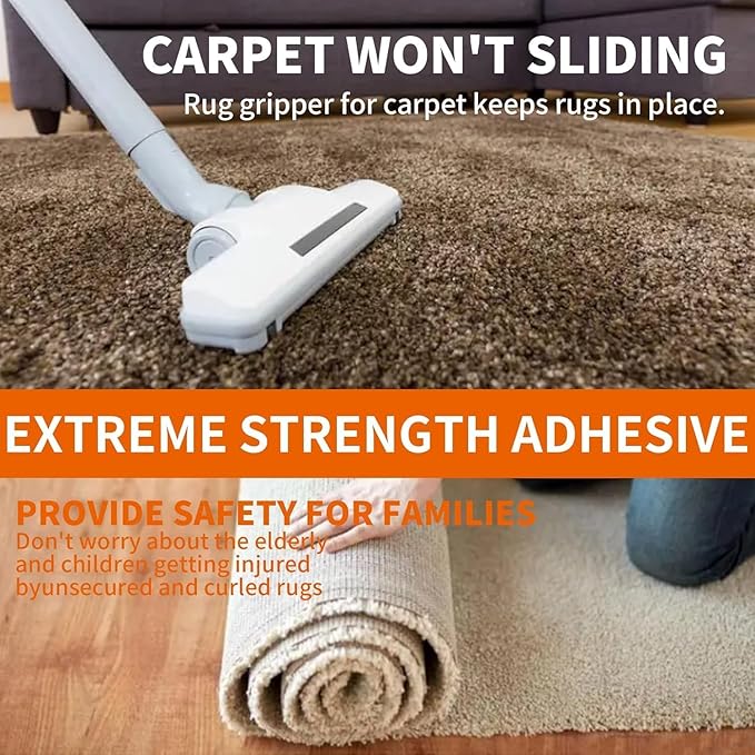 TAPEBEAR Carpet Tape Double Sided 2Inch x 30Yards, Heavy Duty Rug Gripper Anti - Image 2