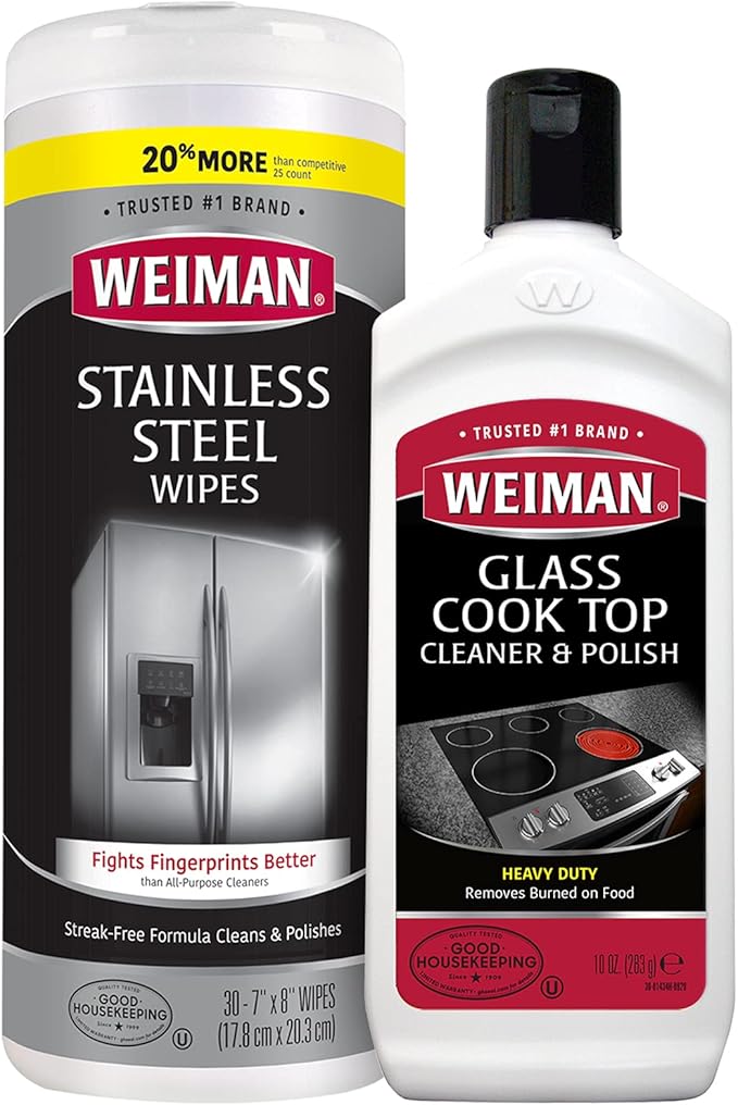 Weiman Heavy Duty Cooktop Polish & Stainless Steel Wipes - Image 4