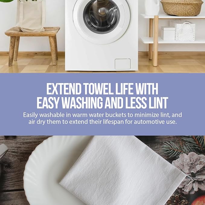 Flour Sack Towels| TeaTowel for Crafts| Kitchen Dish Cotton Blank Towel for - Image 4