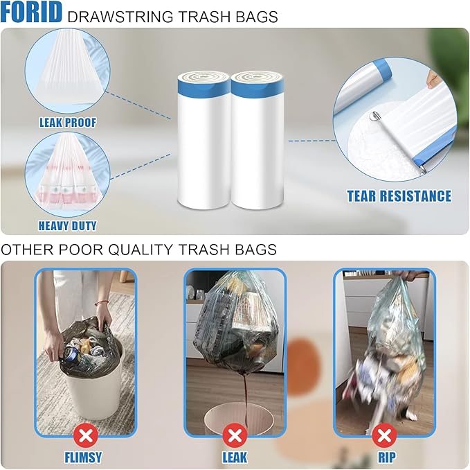 FORID Small Drawstring Trash Bags - Image 4