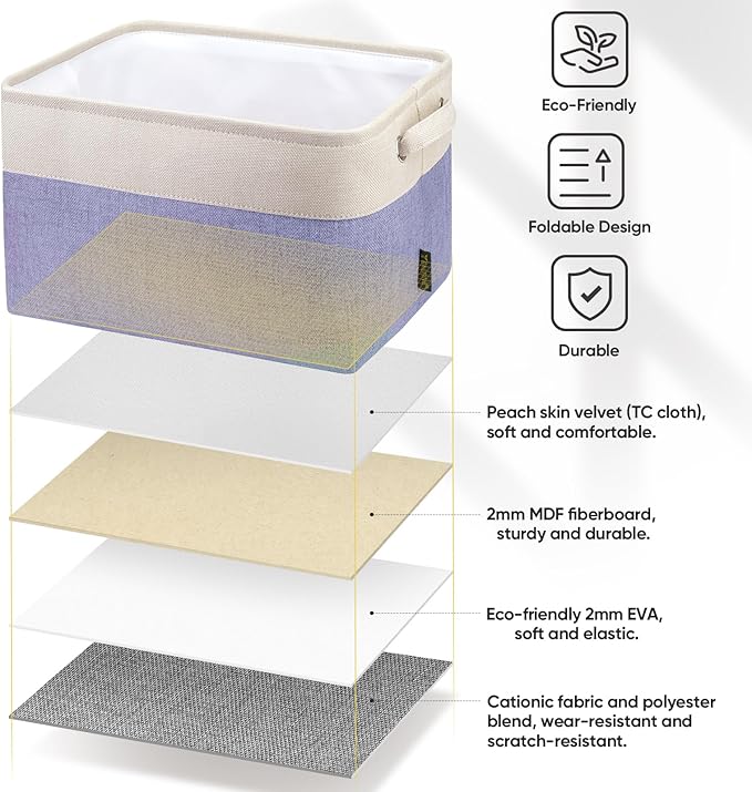 BALEINE 4 Pack Fabric Storage Bins - Image 6