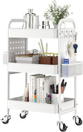 TOOLF 3-Tier Rolling Cart, Metal Utility Storage Cart by TOOLF