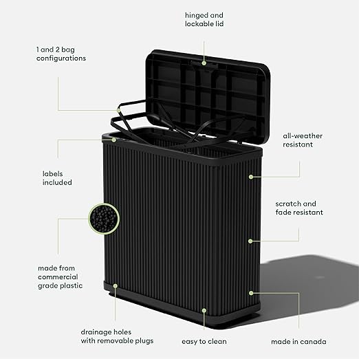Veradek Tambour Series Outdoor Trash Can - Image 3