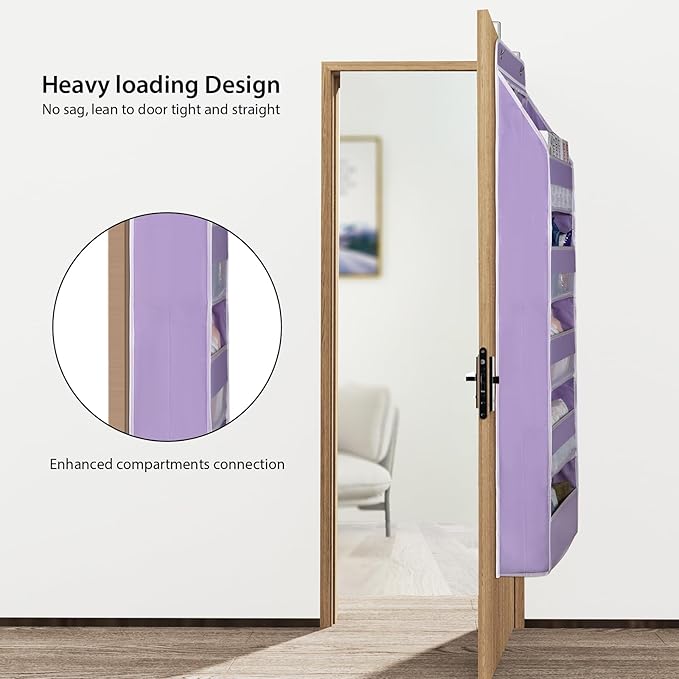 Univivi 6-Shelf Over Door Hanging Organizer Fabric Baby Door Storage - Image 2