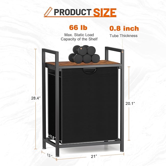 Laundry Sorter with Removable Bag, 16 Gallons Laundry Hamper with Adjustable - Image 5