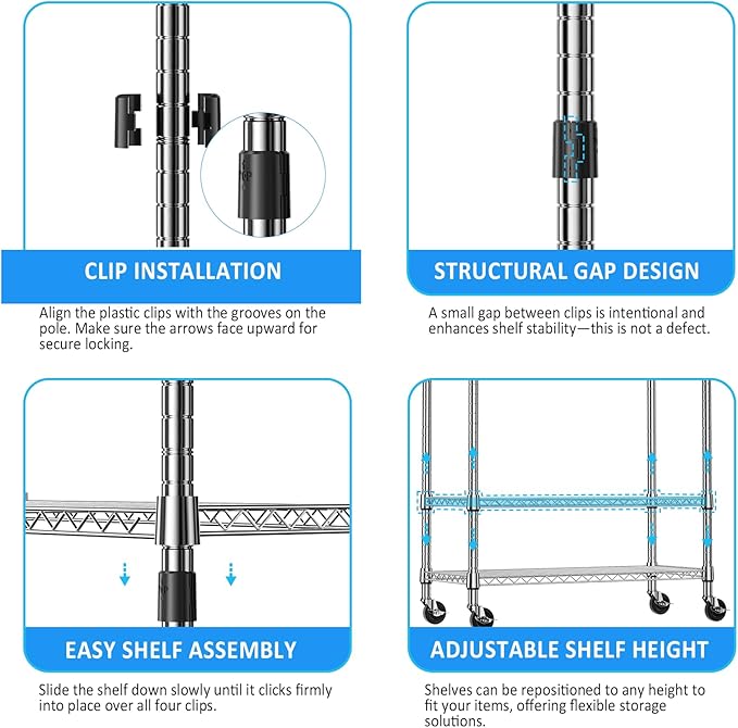 IZEUK Heavy Duty Rolling Garment Rack - Image 3