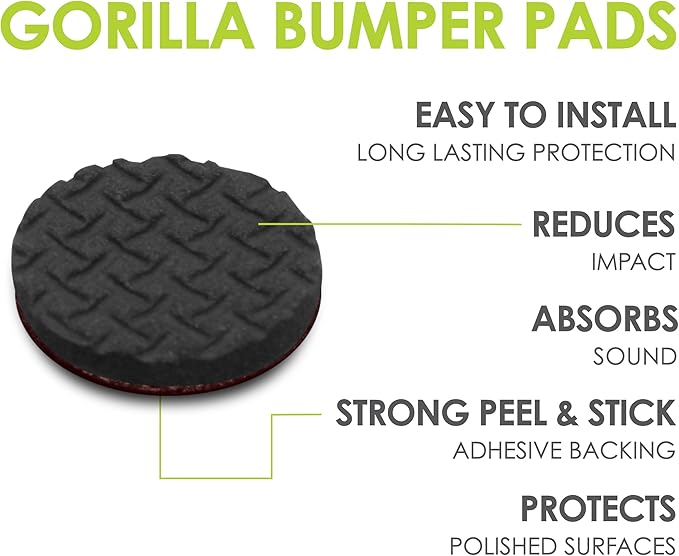 Slipstick GorillaBumperPads Premium 1/2” Rounds Adhesive Non Slip Pads/Bumpers - Image 2