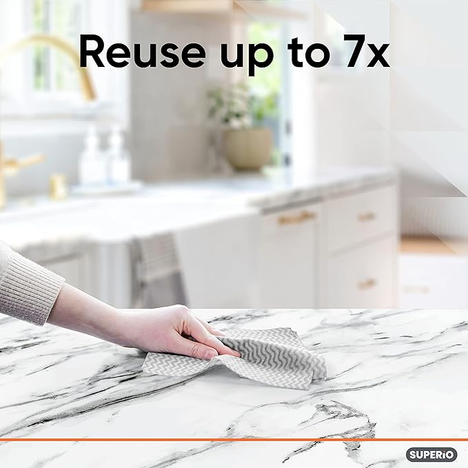 Superio Handy Wipes For Kitchen Multi-Purpose Heavy-Duty Reusable Cleaning - Image 4