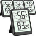 4-Pack Room Thermometer Indoor Hygrometer, Small Digital Temperature and by Azosowo
