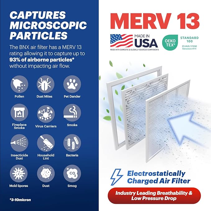 BNX TruFilter 16x25x5 MERV 13 Air Filter - Image 3