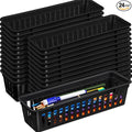 Domensi 24 Pcs Slim Plastic Storage Baskets Tray by Domensi