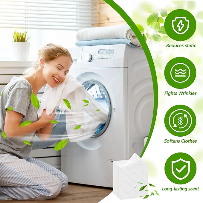 600 Count Unscented Dryer Sheets Fabric Softener Fresh Scent Dryer Sheets Bulk - Image 3