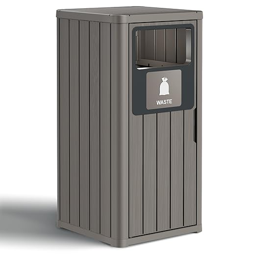Outdoor Trash Can Waterproof Resin Garbage Can by WTFGO