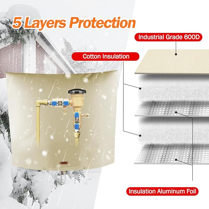 TOHONFOO Backflow Preventer Pipe Insulation Cover - Image 5