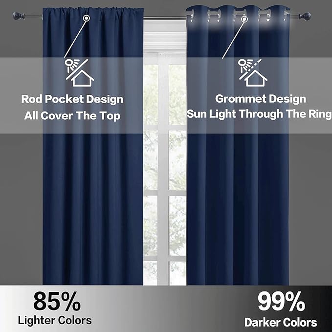 RYB HOME 45 inch Length Curtains - Image 5