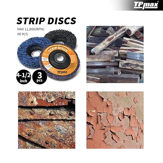 4-1/2" x7/8'' Stripping Discs Rust Remover Wheel Remove Paint and Oxidation - Image 3