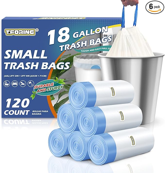 18 Gallon Trash Bags with Drawstring by TFORING%C2%AE