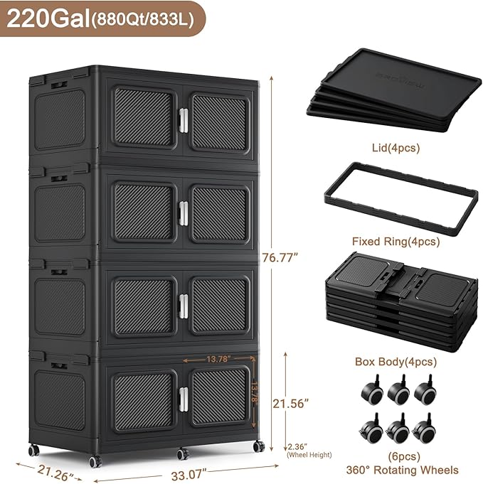 BROVIEW 880 Qt Stackable Storage Bin - Image 2