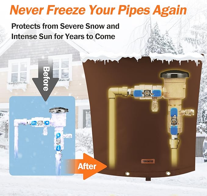 TOHONFOO Backflow Preventer Pipe Insulation Cover - Image 3