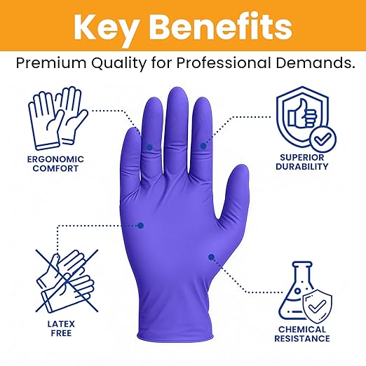 SafeWay Nitrile Disposable Gloves — Multi-Purpose Powder-Free, Medical Use - Image 3